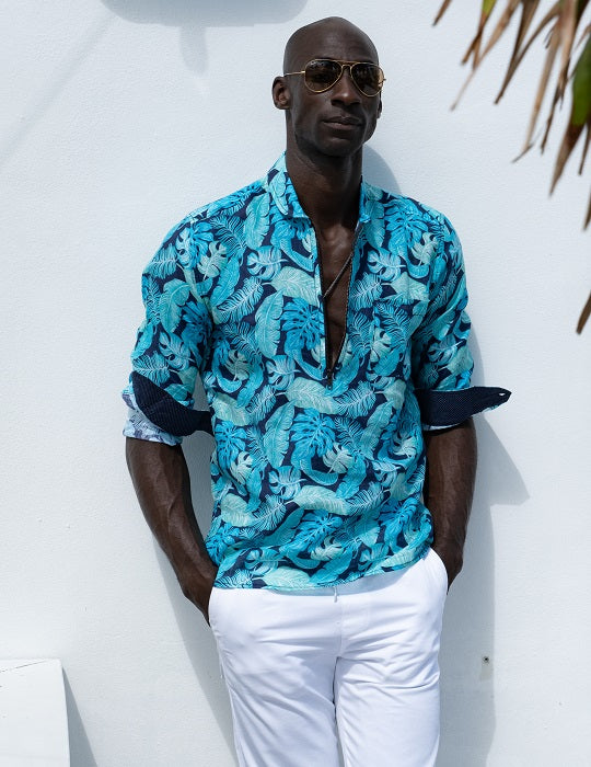 Men's Sorrento Patterned Linen Shirts