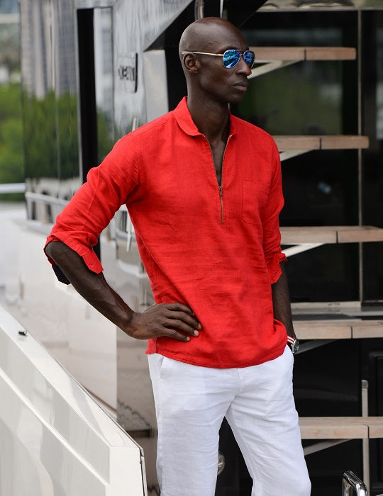 Men's Sorrento Solid Linen Shirts