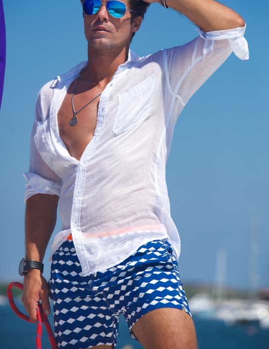 Men's South Beach Sports Swim Shorts - Big Diamond