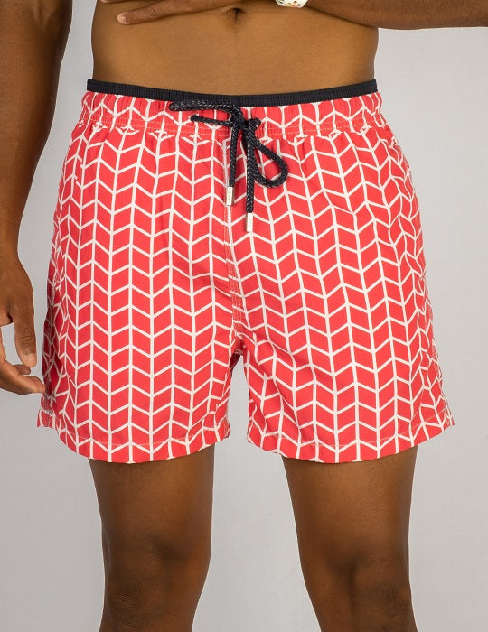 Men's South Beach Sports Swim Shorts - Squiggle