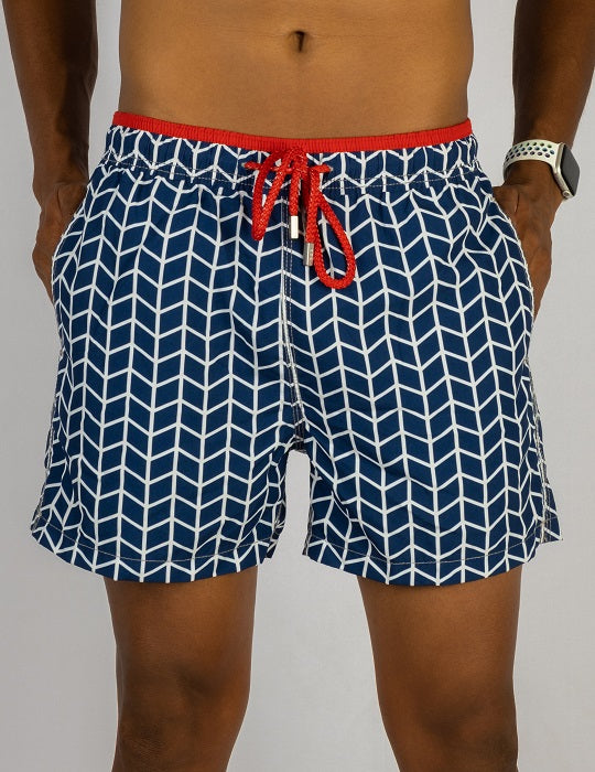Men's South Beach Sports Swim Shorts - Squiggle