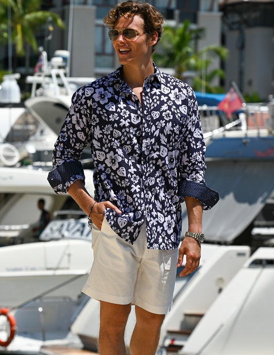 Men's St-Jean Lightweight Cotton Voile Shirt – Bold Tropical