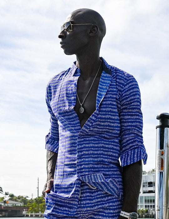 Men's St-Jean Lightweight Cotton Voile Shirt – Dash Dots