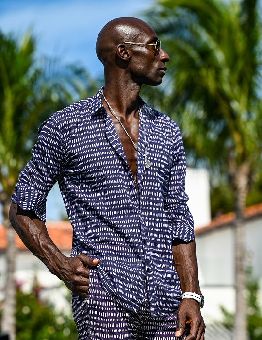 Men's St-Jean Lightweight Cotton Voile Shirt – Dash Dots
