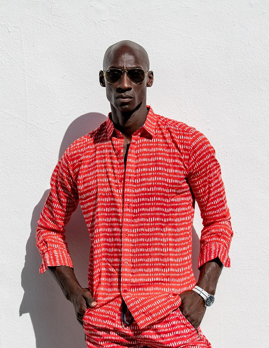 Men's St-Jean Lightweight Cotton Voile Shirt – Dash Dots