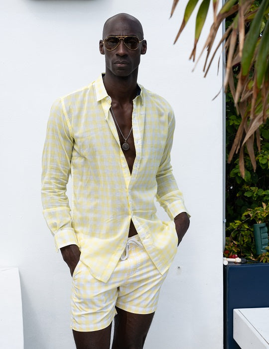 Men's St-Jean Lightweight Cotton Voile Shirt – Gingham