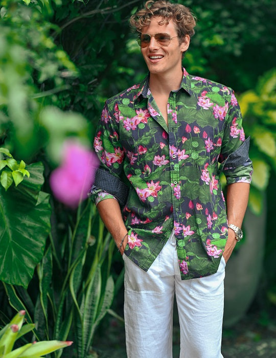 Men's St-Jean Lightweight Cotton Voile Shirt – Lotus