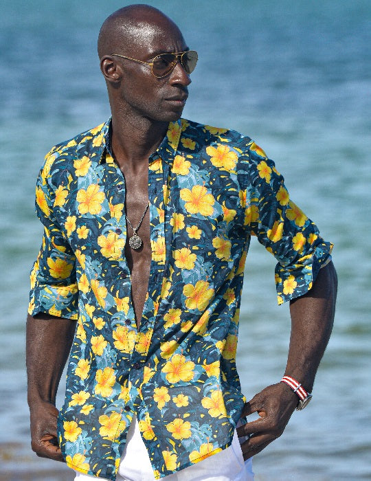 Men's St-Jean Lightweight Cotton Voile Shirt – New Hibiscus