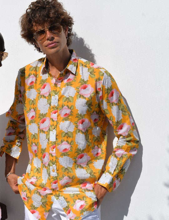 Men's St-Jean Lightweight Cotton Voile Shirt – Peony