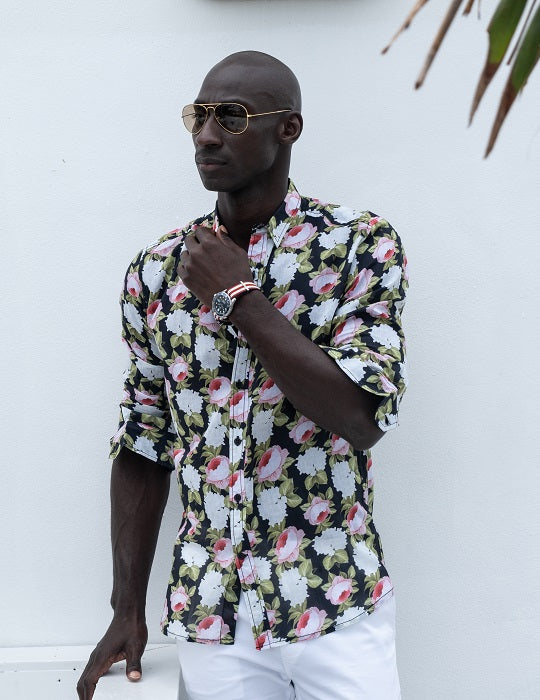 Men's St-Jean Lightweight Cotton Voile Shirt – Peony