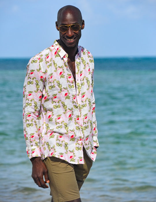Men's St-Jean Lightweight Cotton Voile Shirt – Peony