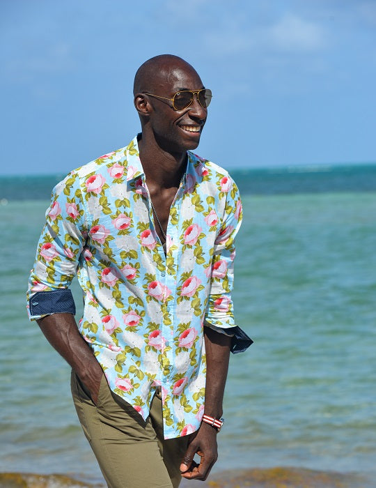 Men's St-Jean Lightweight Cotton Voile Shirt – Peony