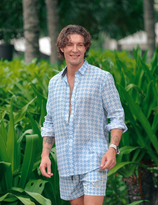 Men's St-Jean Lightweight Cotton Voile Shirt – Pinwheel