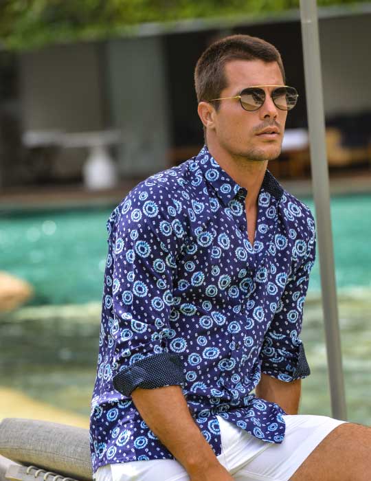 Men's St-Jean Lightweight Cotton Voile Shirt – Shibori