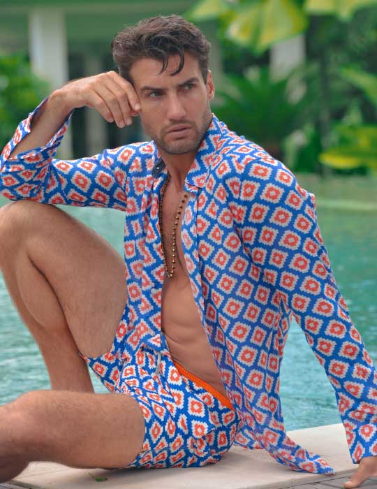 Men's St-Jean Lightweight Cotton Voile Shirt – Tetris