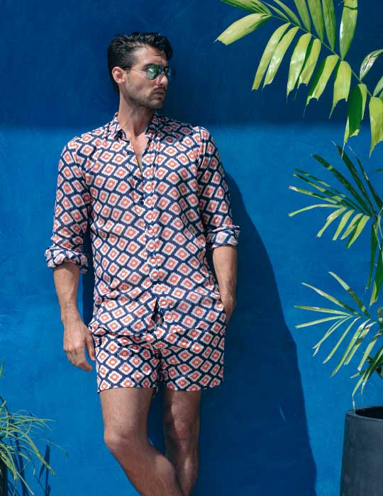 Men's St-Jean Lightweight Cotton Voile Shirt – Tetris