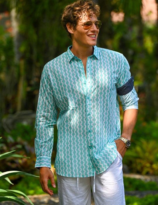 Men's St-Jean Lightweight Cotton Voile Shirt – Wavy
