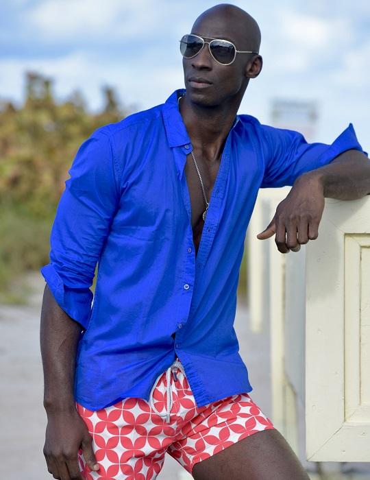 Men's St-Jean Lightweight Cotton Voile Shirt – Royal Blue
