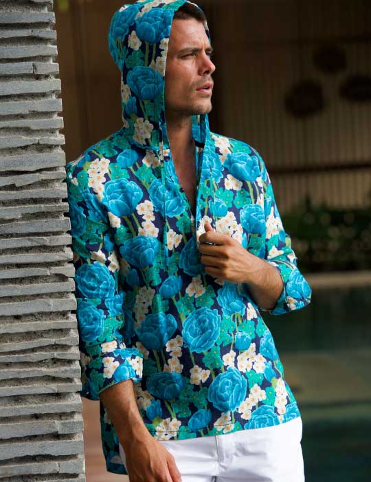 Men's Venice Beach Patterned Linen Hoodies