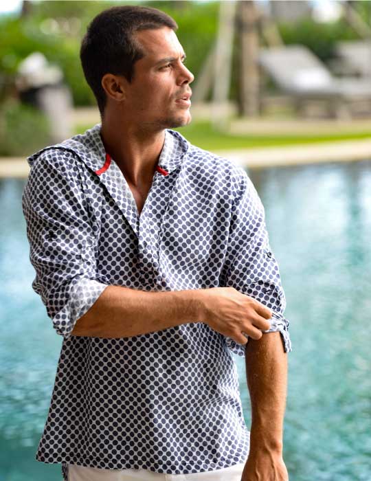 Men's Venice Beach Patterned Linen Hoodies