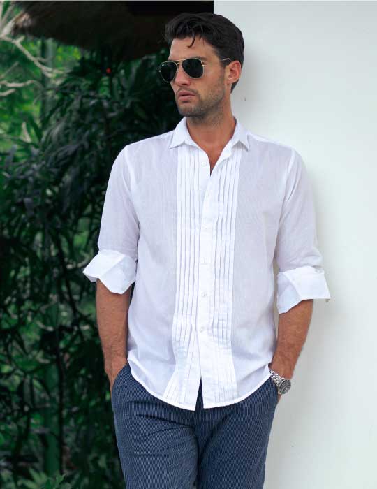 Men's Medina Pintuck Shirt - Bond