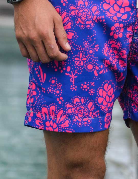 Men's Bora Bora Tailored Swim Shorts - Floral