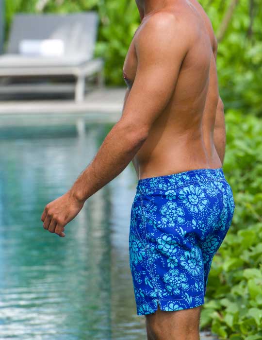 Men's Bora Bora Tailored Swim Shorts - Floral