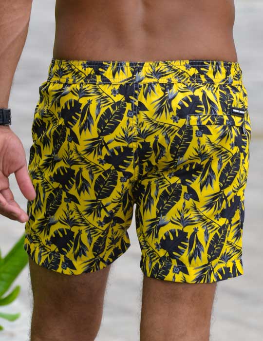 Bora Bora Tailored Swim Shorts - Tropical Foliage