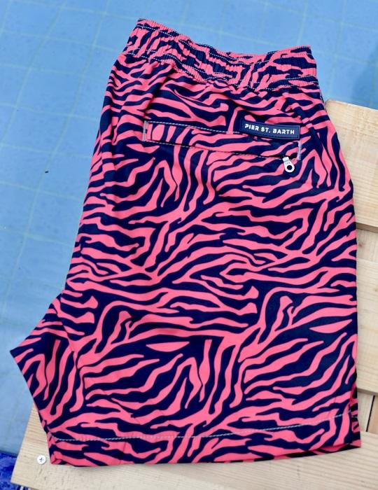 Men's Bora Bora Tailored Swim Shorts - Zebra