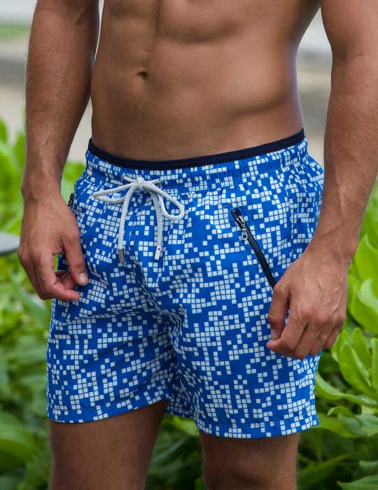 Men's Cannes Sports Swim Shorts - Morse Code