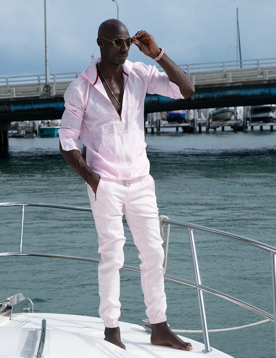 Long Beach Solid Linen Hoodies