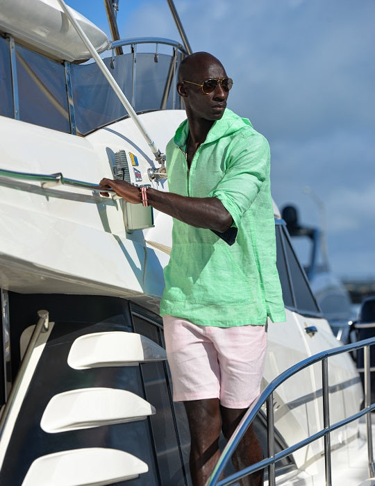 Long Beach Solid Linen Hoodies