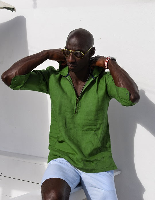 Long Beach Solid Linen Hoodies