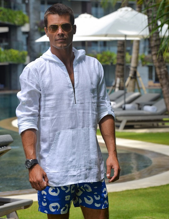 Long Beach Solid Linen Hoodies