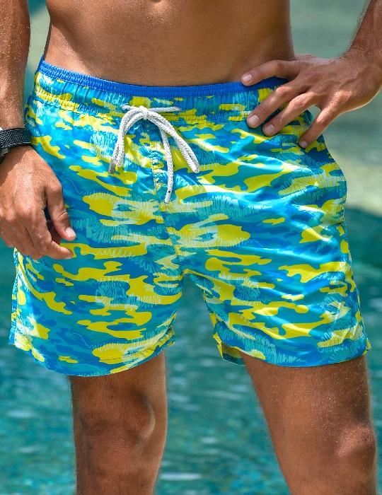 Men's Pier Sports Swim Shorts - Camo Prints