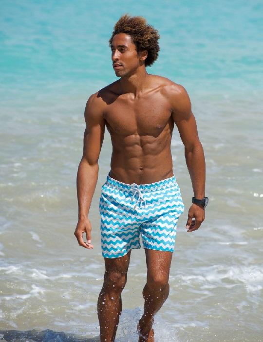 Men's Pier Sports Swim Shorts - Chevron