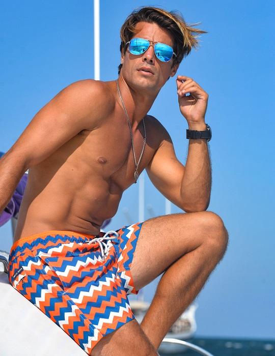 Men's Pier Sports Swim Shorts - Chevron