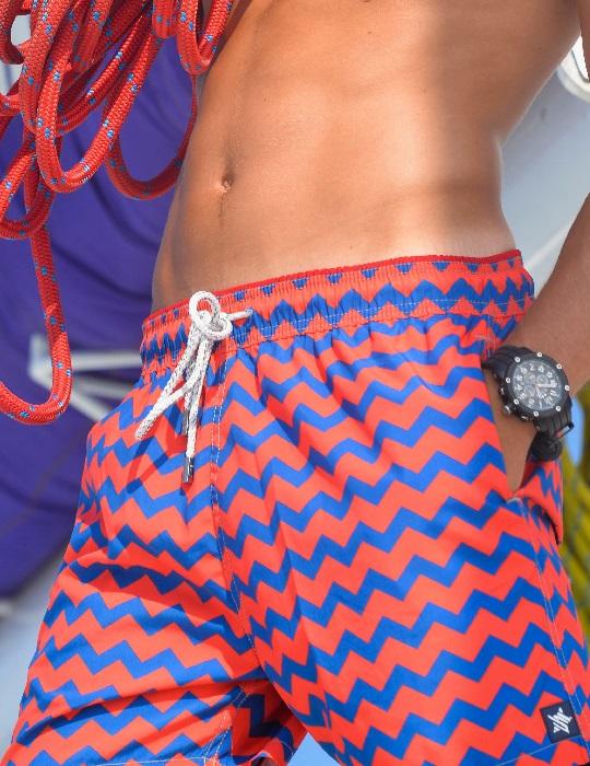 Men's Pier Sports Swim Shorts - Chevron