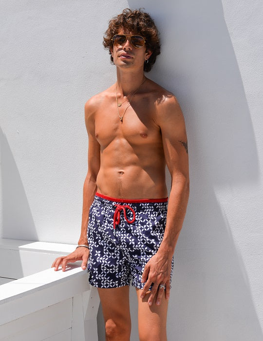 Men's Pier Sports Swim Shorts - Leaves