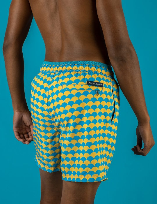Men's Pier Sports Swim Shorts - Scales