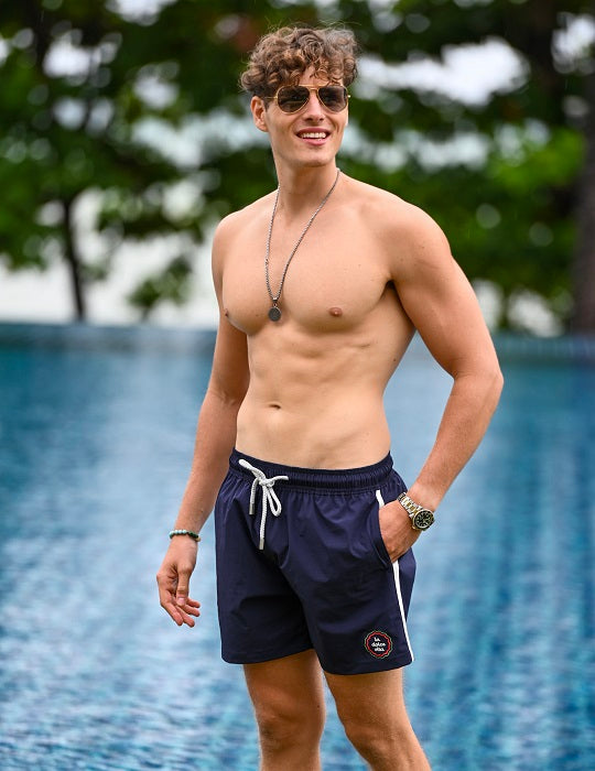 Men's Pier Sports Swim Shorts - Solid - La Dolce Vita Embroidery