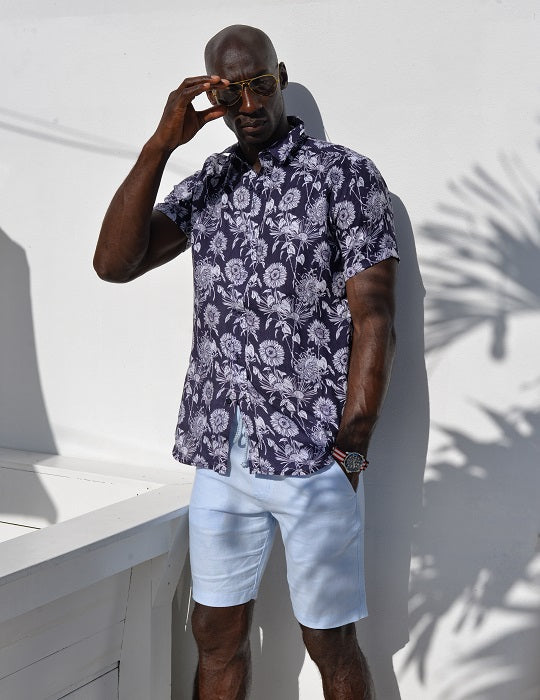 Men's Positano Poplin Short Sleeve Shirt - Forest