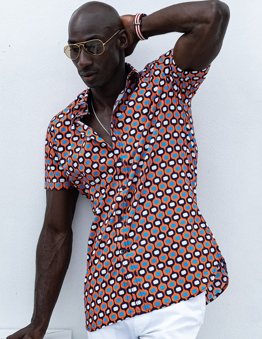 Men's Positano Poplin Short Sleeve Shirt - Ipanema