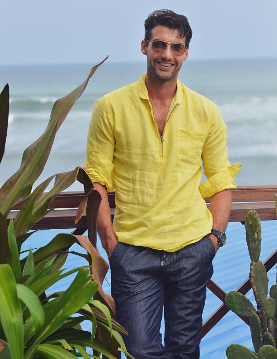 Men's Sorrento Solid Linen Shirts