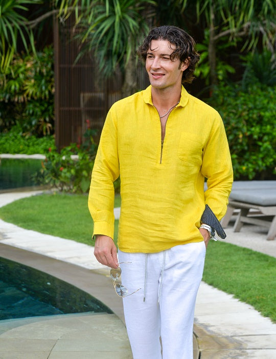 Men's Sorrento Solid Linen Shirts