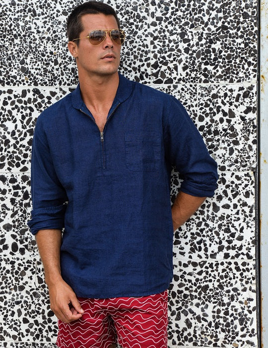 Men's Sorrento Solid Linen Shirts