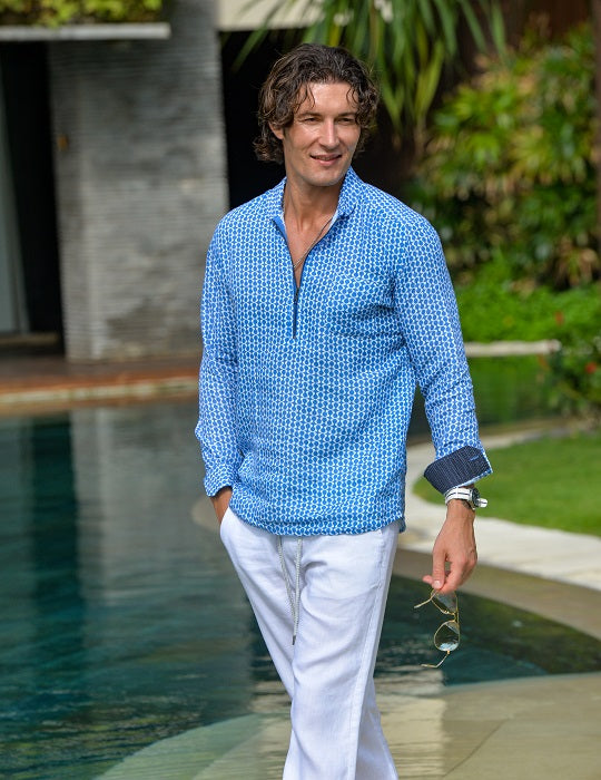 Men's Sorrento Patterned Linen Shirts