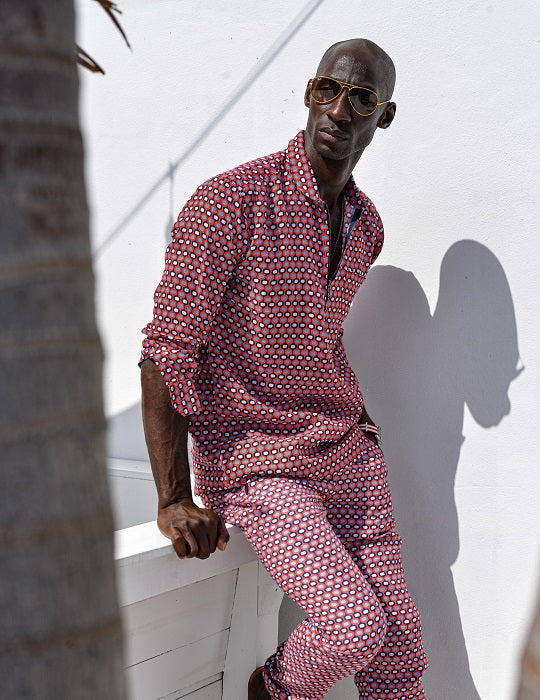 Men's Sorrento Patterned Linen Shirts