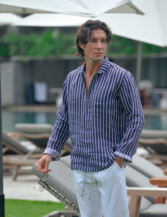 Men's Sorrento Patterned Linen Shirts
