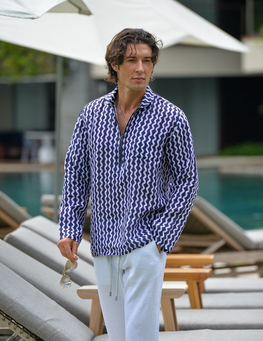 Men's Sorrento Patterned Linen Shirts
